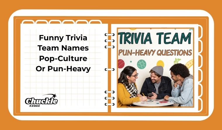 Funny Trivia Team Names Pop-Culture Or Pun-Heavy