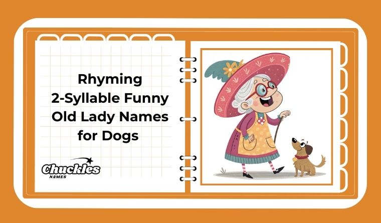 Rhyming 2‑Syllable Funny Old Lady Names for Dogs